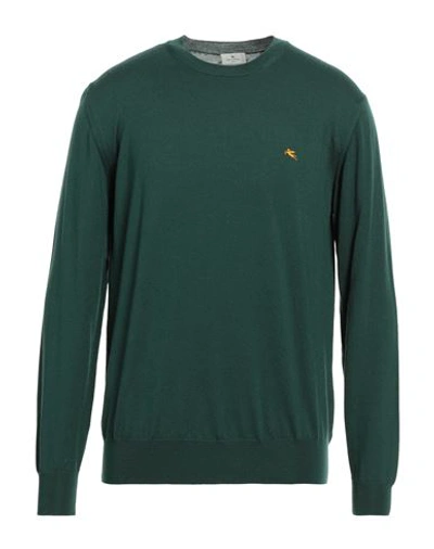 Shop Etro Man Sweater Dark Green Size L Wool