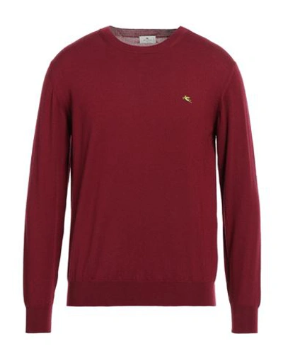 Shop Etro Man Sweater Garnet Size L Wool In Red