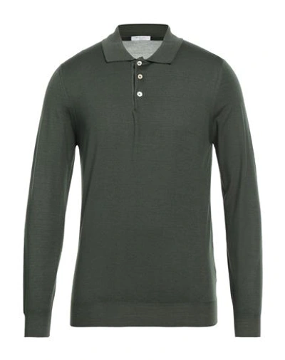 Boglioli Man Sweater Green Size M Virgin Wool In Green