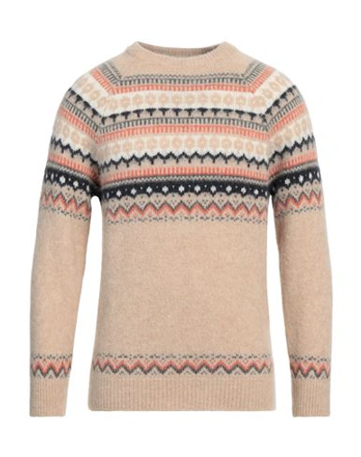 Shop Brunello Cucinelli Man Sweater Beige Size 42 Alpaca Wool, Wool, Polyamide