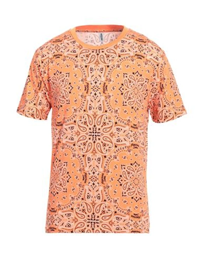 Moschino Man T-shirt Orange Size Xl Cotton, Elastane In Orange