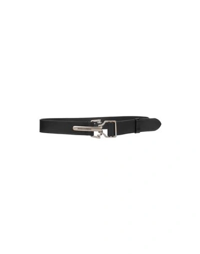 Shop Dsquared2 Woman Belt Black Size 34 Soft Leather