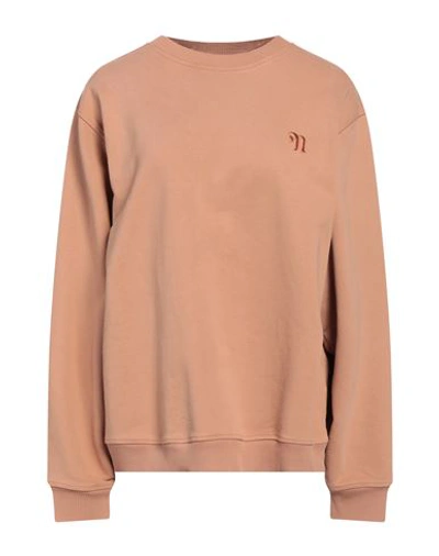 Nanushka Woman Sweatshirt Salmon Pink Size S Recycled Cotton, Organic Cotton In Pink