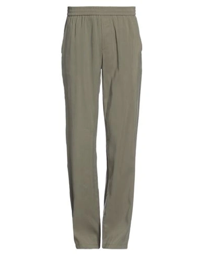 Msgm Man Pants Military Green Size 34 Viscose, Polyester In Green