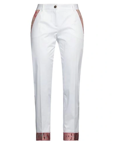 Dolce & Gabbana Woman Pants White Size 2 Cotton, Polyester, Synthetic Fibers, Silk, Metallic Polyest In White
