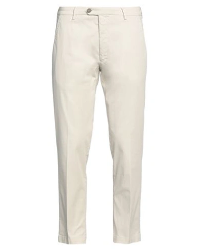 Shop Michael Coal Man Pants Cream Size 40 Cotton, Elastane In White