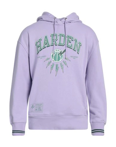 Shop Neil Barrett Man Sweatshirt Lilac Size Xxl Cotton, Polyester, Elastane In Purple