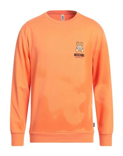 Shop Moschino Man Sleepwear Orange Size L Cotton, Elastane