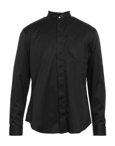Shop Giorgio Armani Man Shirt Black Size 16 ½ Cotton