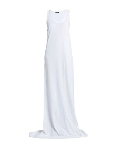 Shop Ann Demeulemeester Woman Maxi Dress White Size L Cotton