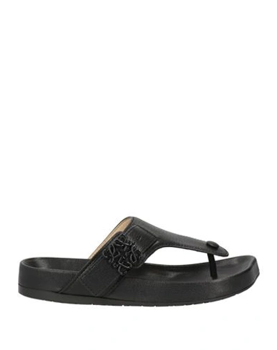 Loewe Ease Embellished Textured-leather Sandals In Black