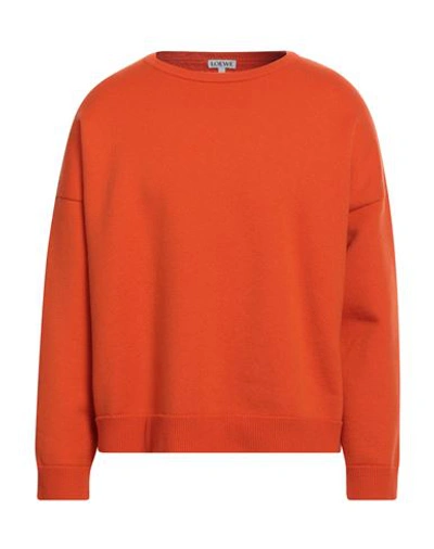 Shop Loewe Man Sweater Orange Size M Cashmere, Polyamide
