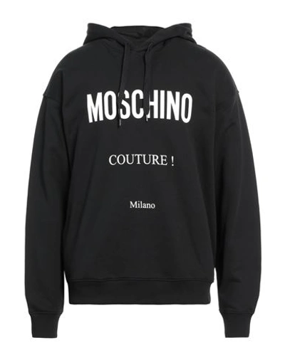 Shop Moschino Man Sweatshirt Black Size 36 Organic Cotton