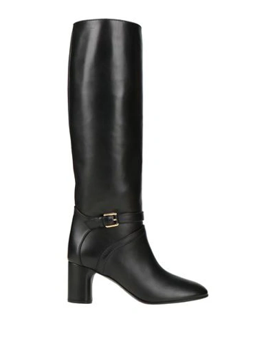 Casadei Woman Knee Boots Black Size 8 Calfskin In Black