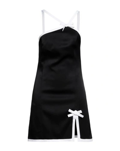Shop Msgm Woman Mini Dress Black Size 6 Viscose