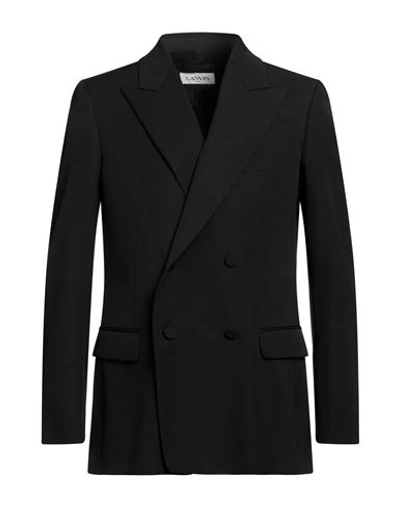 Shop Lanvin Man Blazer Black Size 42 Wool