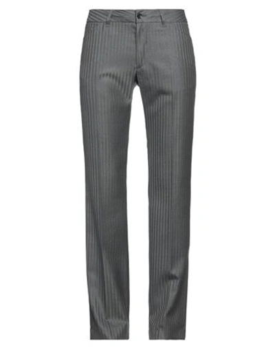 Shop Etro Man Pants Grey Size 36 Virgin Wool