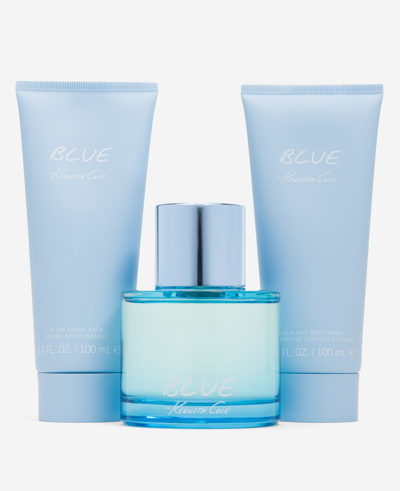 Shop Kenneth Cole Blue For Him Cologne 3-piece Gift Set In Multicolor