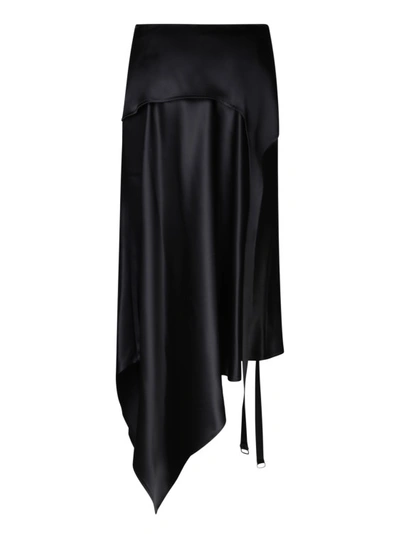 Shop Ssheena Asymmetric Design Midi Skirt In Black
