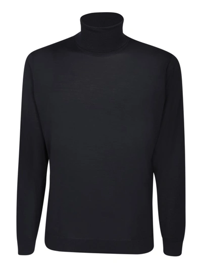Shop Dell'oglio Virgin Wool Pullover In Black