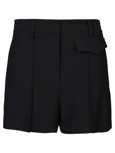 Shop Blanca Vita Stretch Fabric Shorts In Black