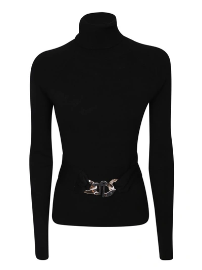 Shop Liu •jo Black Jumper With Cut-out Details To The Rear