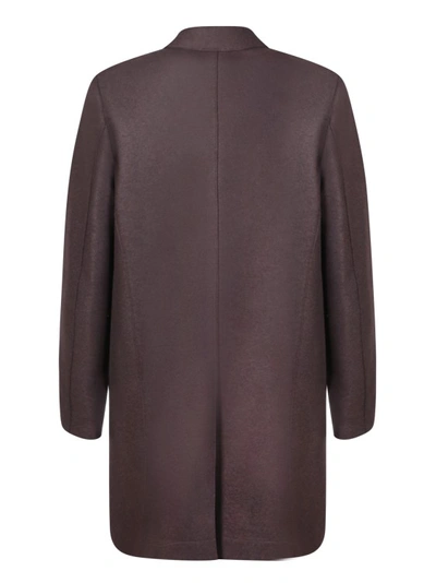 Shop Harris Wharf London Brown Virgin Wool Single-breasted Coat In Grey