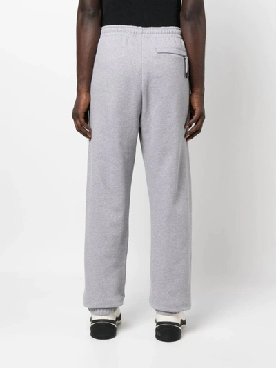 Shop Jacquemus Jogging Pants In Organic Cotton With Printed Logo In White