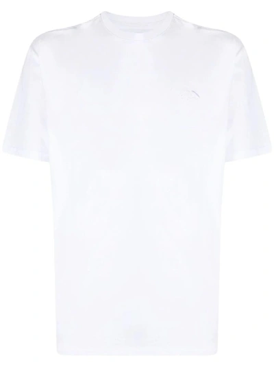 Shop Alexander Mcqueen Cotton T-shirt With Embroidered Logo In White
