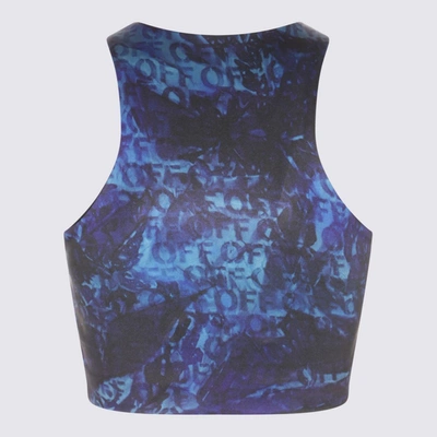 Off-white Off Aop Sleek Rower Top In Blue