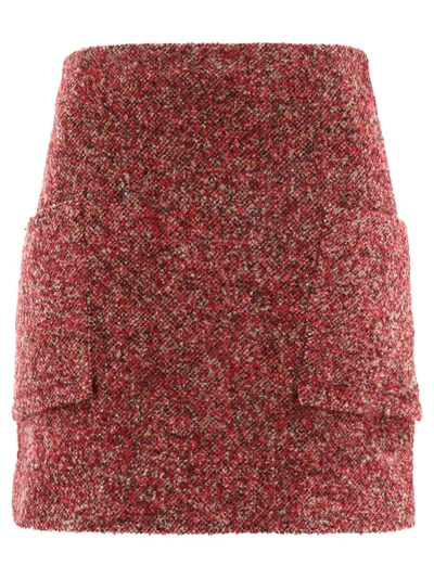 Shop Remain Birger Christensen "felina" Mini Skirt In Red