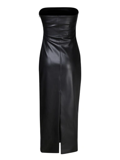 Shop Blanca Vita Bustier Dress In Faux Leather In Black