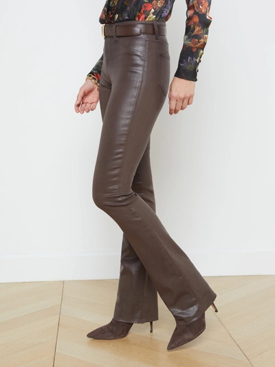 L'agence Ruth Coated Jean In Espresso Coated