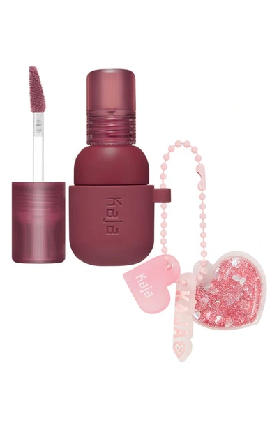 Shop Kaja Jelly Charm Lip & Blush Stain With Glazed Key Chain In Fig Soda