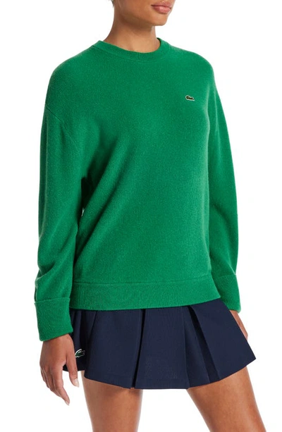 Shop Lacoste Oversize Cashmere & Wool Sweater In Roquette