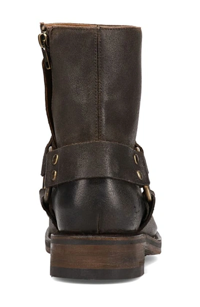 Shop Frye Conway Harness Boot In Chocolate - Waxed Velour