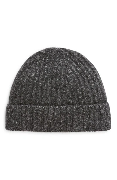 Shop Vince Marled Cashmere Beanie In Charcoal Marl