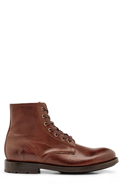 Shop Frye Bowery Lace-up Boot In Brown - Crust Veg Leather