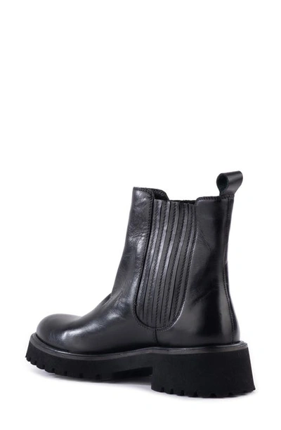 Shop Seychelles Cashew Platform Chelsea Boot In Black Leather