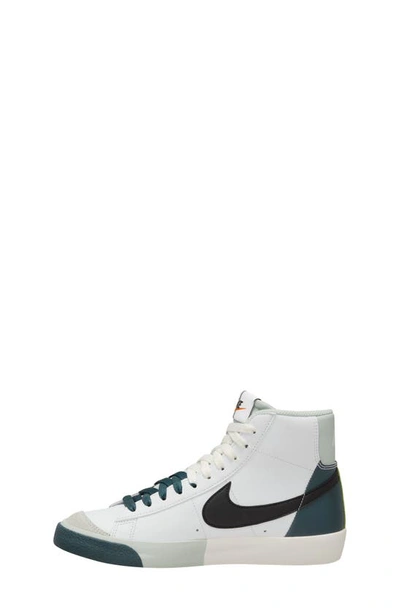Shop Nike Kids' Blazer Mid '77 Se Sneaker In White/ Black/ Jungle/ Silver