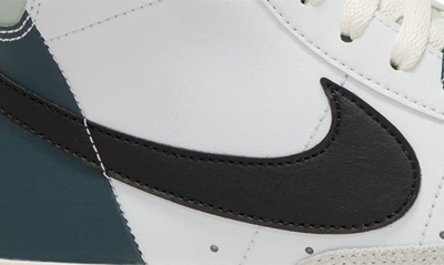 Shop Nike Kids' Blazer Mid '77 Se Sneaker In White/ Black/ Jungle/ Silver