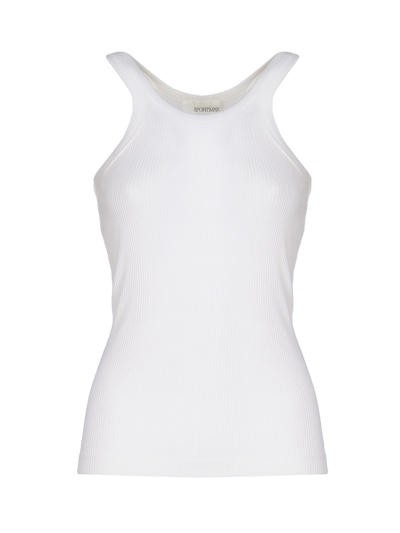 Shop Sportmax Silk Blend Jersey Tank Top In White