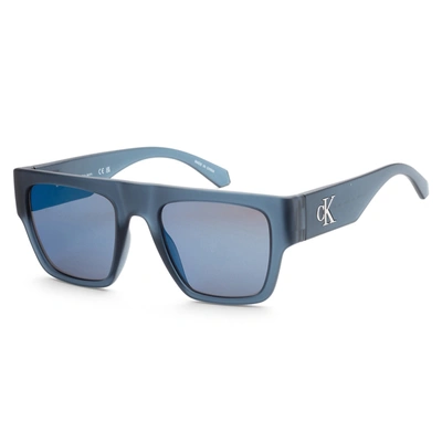Shop Calvin Klein Unisex 53mm Sunglasses In Blue
