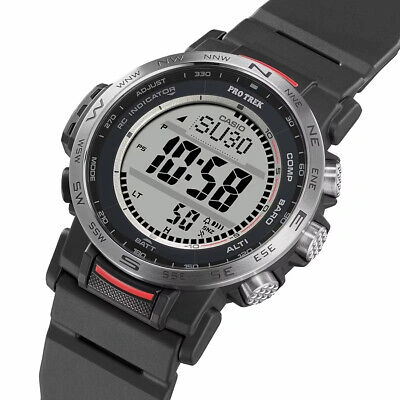 Pre-owned Casio Pro Trek Prw-35-1ajf Climber Triple Sensor Digital Solar Atomic Men Watch