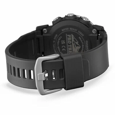 Pre-owned Casio Pro Trek Prw-35-1ajf Climber Triple Sensor Digital Solar Atomic Men Watch