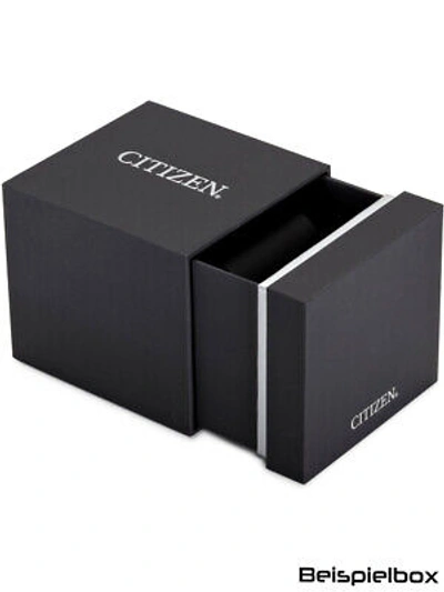Pre-owned Citizen By1018-80e Eco-drive Moon Phase Titanium Radio Contr.