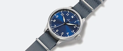 Pre-owned Laco Augsburg Blaue Stunde 39 Stainless Steel 39.0mm Wristwatch