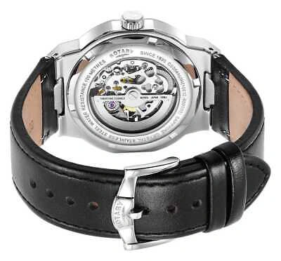 Pre-owned Rotary Sport Skeleton Automatic (40mm) Black Dial / Black Leather Gs05495/04