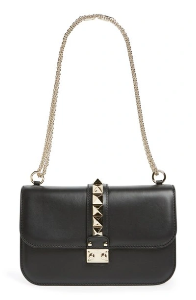 Shop Valentino 'medium Lock' Shoulder Bag In Nero