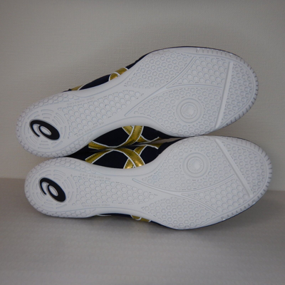 Pre-owned Asics Wrestling Shoes 1083a001 Navy Gold Edge White All Sizes Can Be Produced